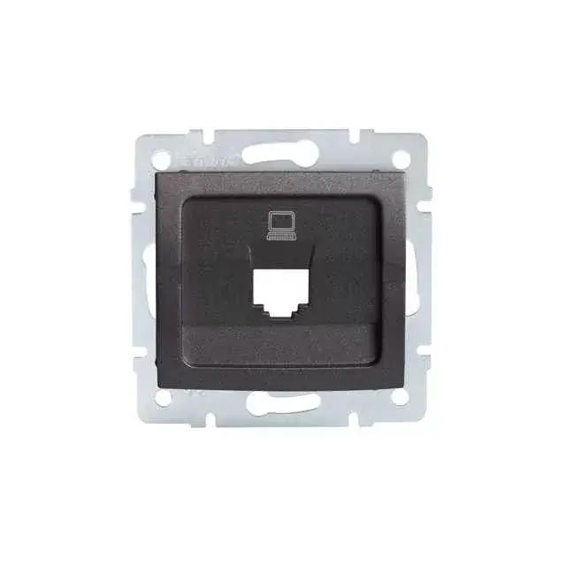 Újdonság Kanlux 25929 LOGI 02-1399-041 grafit csatlakozó aljzat burkolat (RJ45 Jack), aljzat nélkül