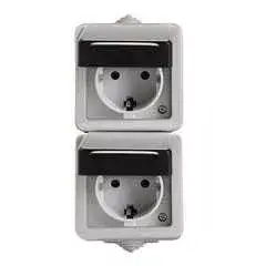Kanlux 27134 TEKNO 05-2228-143 2x2P+F aljzat fekete függőleges IP54 Nézd meg most