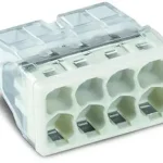 Kedvezmény WAGO COMPACT vezeték összekötő 8x0,5-2,5 mm2 tömör vezetékhez, átlátszó házban, világosszürke fedéllel 2273-208