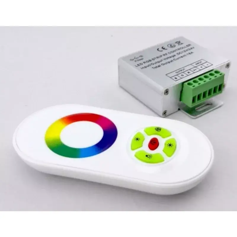 DEL1296 LED szalag RF vezérlő 144W(12VDC), 288W(24VDC), 4A*3CH, színtárcsás, 433,92Mhz, IP20, deLux Kiárusítás