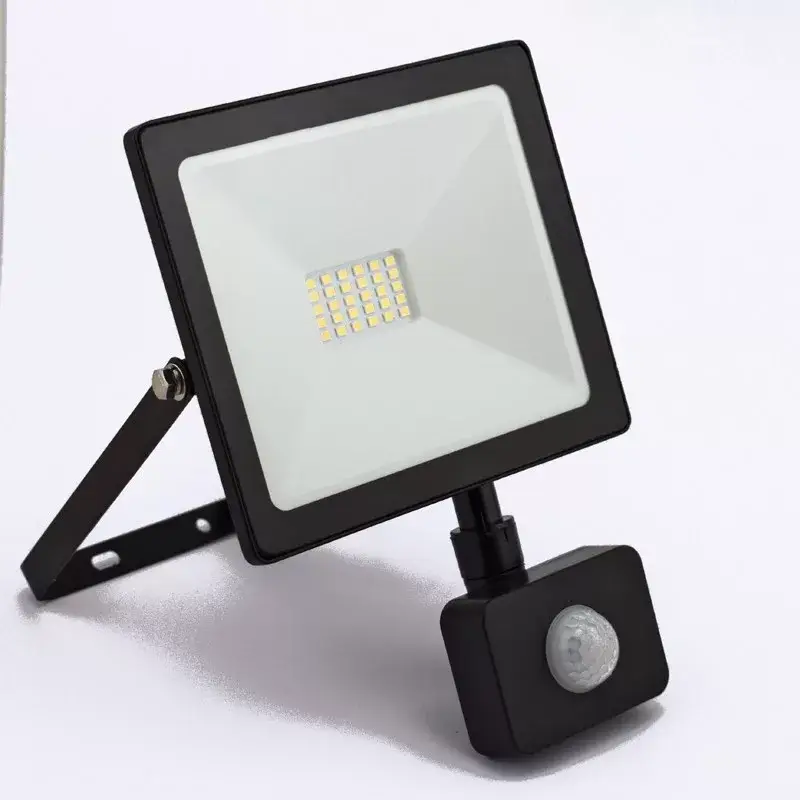 DEL1478 LED reflektor 30w mozgásérzékelős, lapos, fekete IP65 Gyors kiszállítás