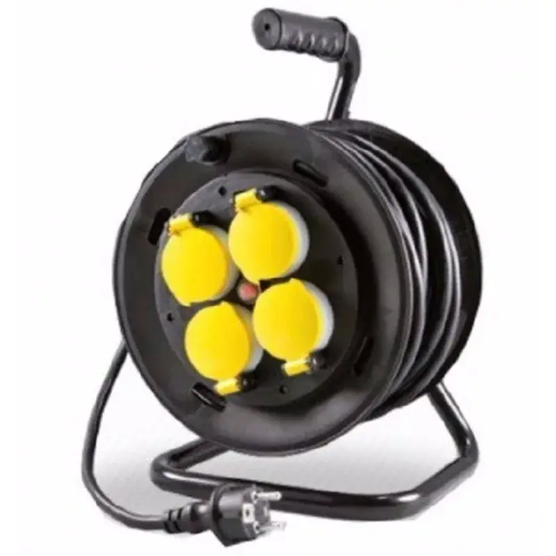 Azonnali szállítás STI1167 2pólusú műa.kábeldob fém tartóval25fm H07RN-F 3G1,5mm2 IP44 4x2P+F GT!!! Stilo