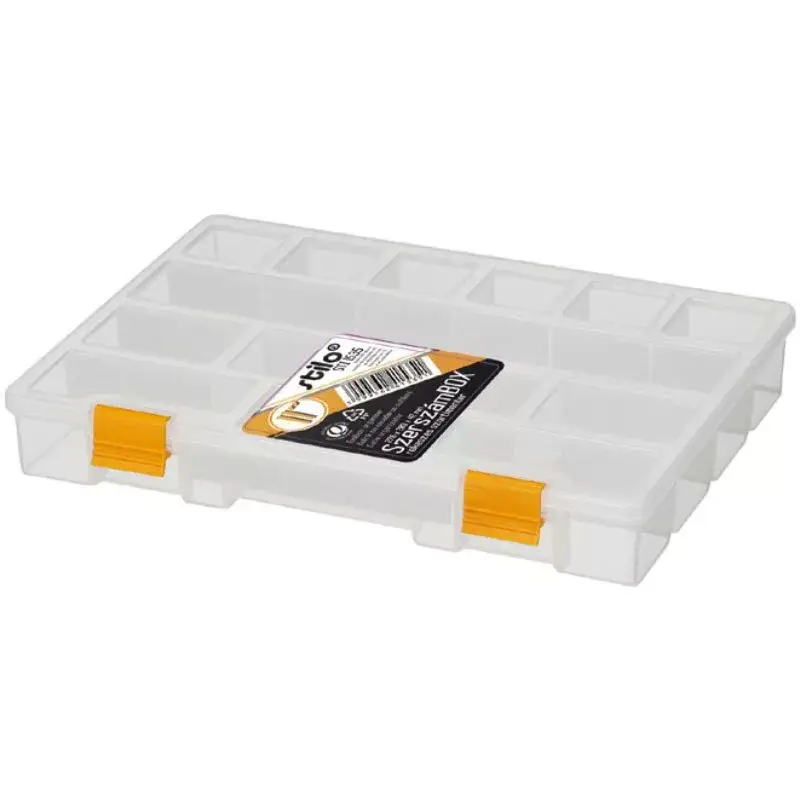 STI1535 Stilo rekeszes szortimenter átlátszó 11" 276x203x42mm Szuper ajánlat