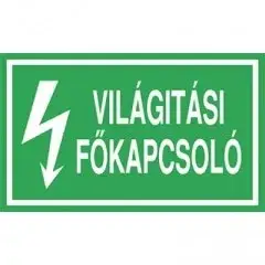 Öntapadó vinil matrica 60x100mm zöld - Világítási főkapcsoló Olcsóbb
