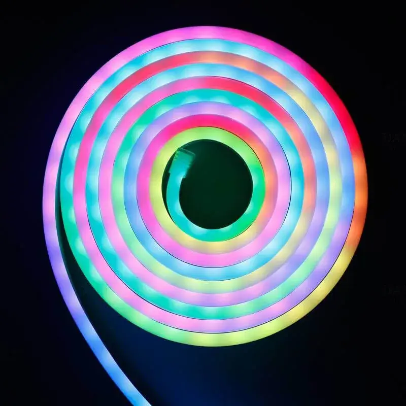 DEL1636 LED szalag neon flex RGB SZETT távirányítóval, tápegységgel, 3m, IP65, 12V DC, 4,8W/m, 120LED/m, SMD2835, delux Olcsóbb