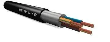 Akciós ár PVC szigetelésű földkábel réz vezetővel EYY-J 3x2,5 mm2 (100m-es tekercs)