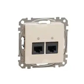 ÚJ SEDNA 2xRJ45 Cat6A UTP aljzat, bézs Schneider SDD112467 Kihagyhatatlan ajánlat