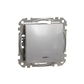 Outlet ÚJ SEDNA Keresztkapcsoló, kék jelzőfénnyel, 10AX, alumínium Schneider SDD113107L