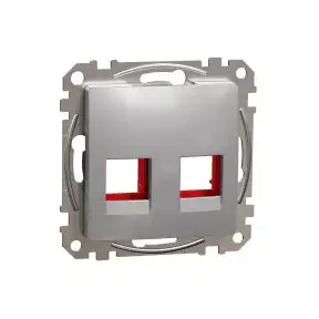 ÚJ SEDNA 2xRJ45 adapter, KRONE betétekhez, alumínium Schneider SDD113441C Népszerű
