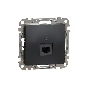 ÚJ SEDNA 1xRJ45 Cat6A UTP aljzat, antracit Schneider SDD114466 Olcsóbb