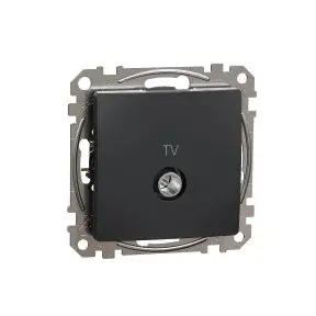 ÚJ SEDNA TV aljzat, végzáró, 4 dB, antracit Schneider SDD114471 Azonnal elérhető