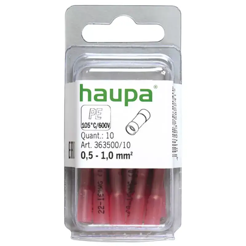 HAUPA 363500/10 Toldó hüvely 0,5-1,0 SmallPack, vezeték összekötő (10db/bliszter) Azonnali szállítás