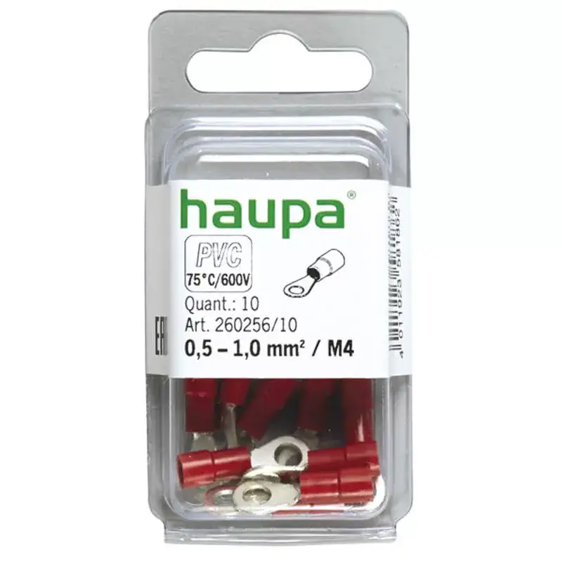 HAUPA Szemes saru szigetelt PSZ4 H-260256/10 SmallPack piros (10db/bliszter) Szuper akció