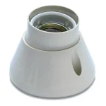 Műanyag talpas foglalat, porcelán betétes, forgatható 360°-ban, E-27, szürke, 181, Famatel S.A Akciós ár