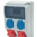 Prémium AcQUA 9 modulos szerelt ipari doboz /2db házt. alj+2db 5P 32A/, 3958_6, Famatel S.A