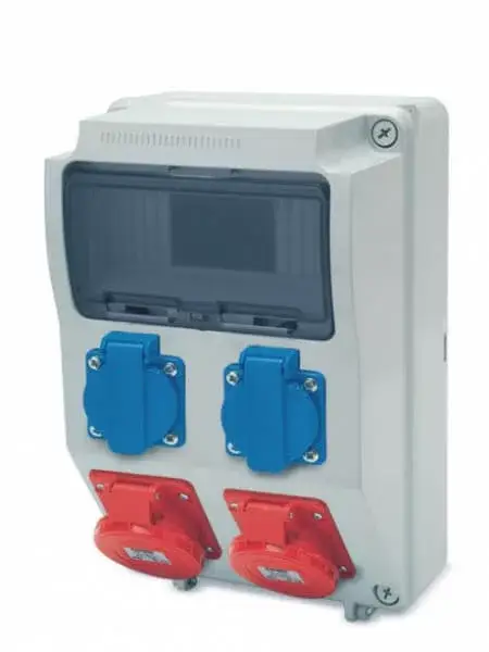 Prémium AcQUA 9 modulos szerelt ipari doboz /2db házt. alj+2db 5P 32A/, 3958_6, Famatel S.A