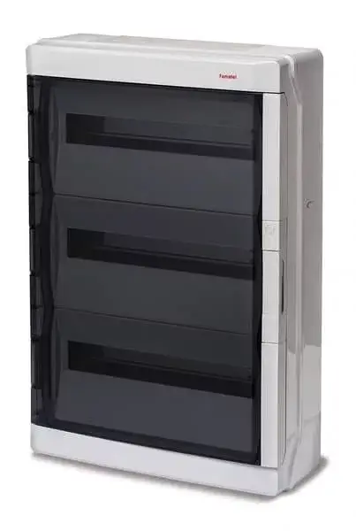 18+18+18 modulos falon kívűli elosztószekrény, 639x432x160mm, IP65, 39054, Famatel S.A Legjobb ár