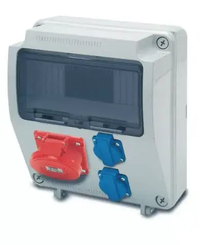 Expressz kézbesítés AcQUA 9 modulos szerelt ipari doboz /2db ht. alj+1db5P 16A/, 3957_7, Famatel S.A