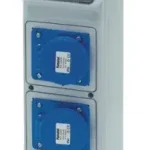 ACQUA doboz 6 modul - 2db házt. aljzat + 1db 5p 32A alj IP44, 6405_1, Famatel S.A Azonnali szállítás