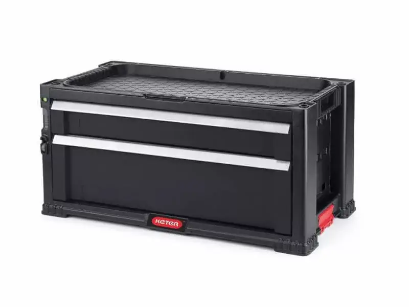 KETER 2 FIÓKOS TÁROLÓ TOOL CHEST Fekete/piros, 237790, Curver Csak ma