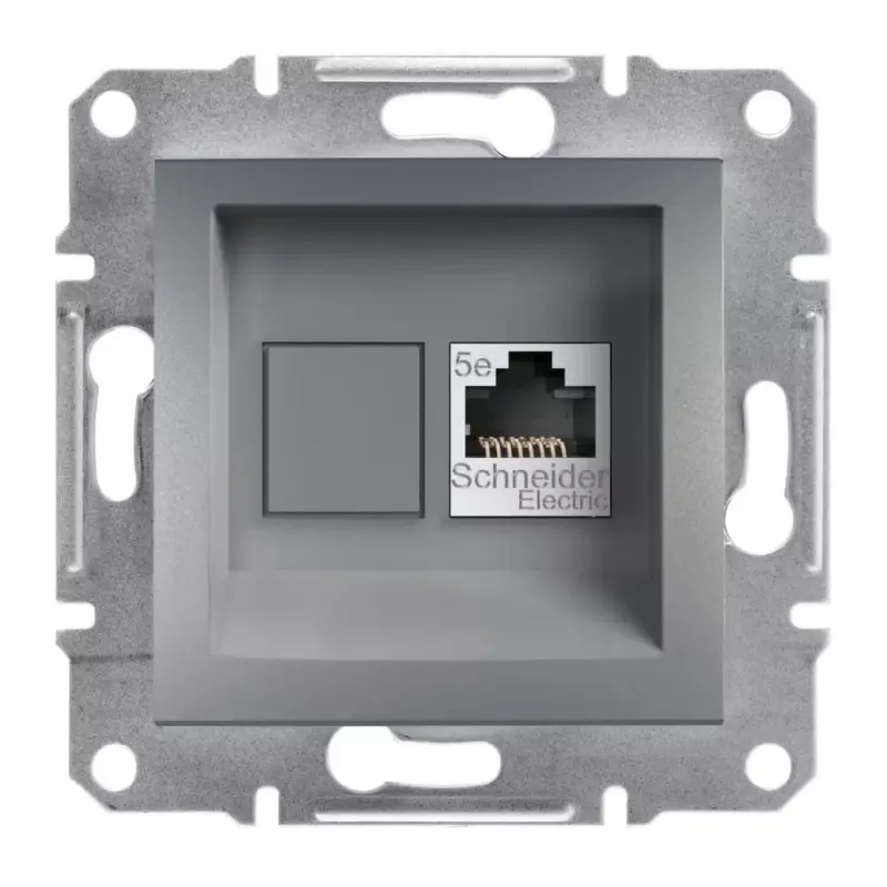 Schneider ASFORA 1xRJ45 Cat5e UTP aljzat, acélEPH4300162 Ne maradj le