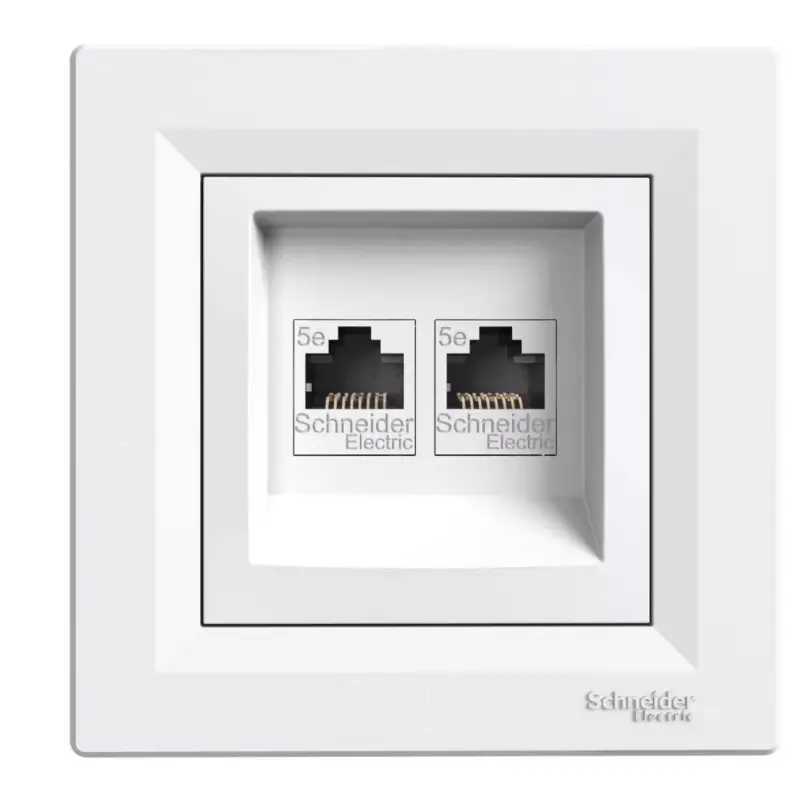 Nézd meg most Schneider ASFORA 2xRJ45 Cat5e UTP aljzat, fehérEPH4400121