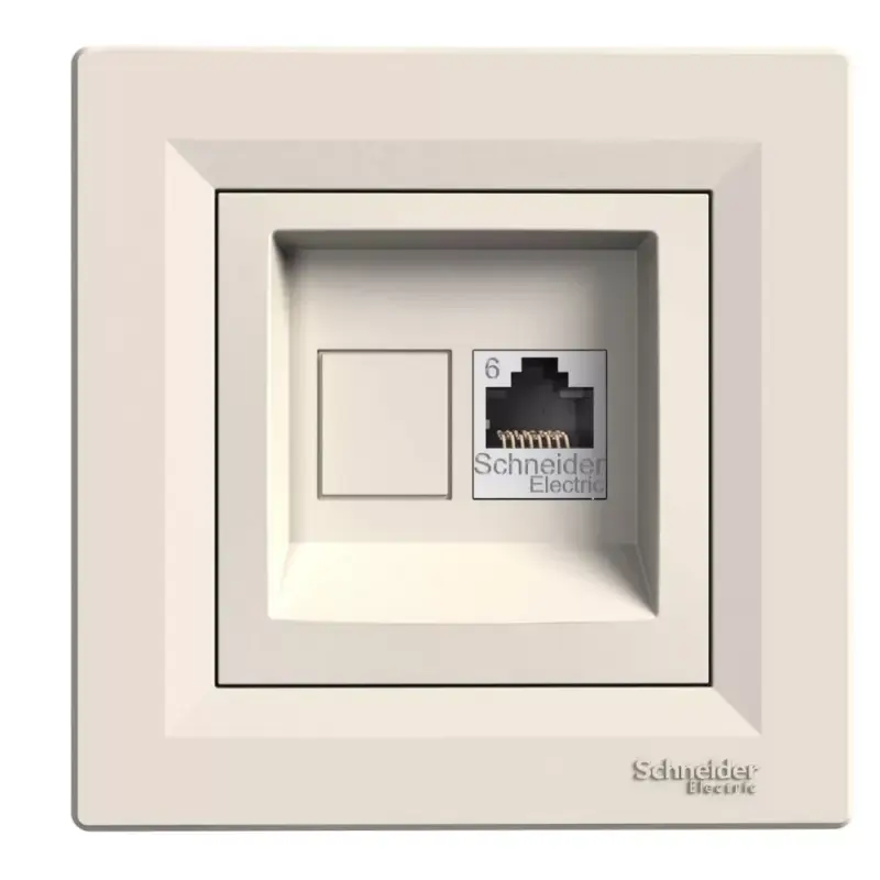 Schneider ASFORA 1xRJ45 Cat6 UTP aljzat, bézsEPH4700123 Outlet