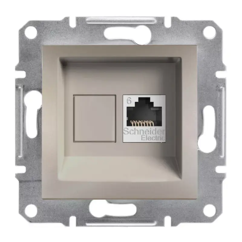 Schneider ASFORA 1xRJ45 Cat6 UTP aljzat, bronzEPH4700169 Végkiárusítás