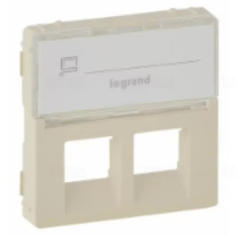 Korlátozott ajánlat Legrand Valena Life 2xRJ45 csatlakozóaljzat burkolat, címketartóval elefántcsont, Legrand 755481