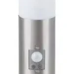 Rábalux 8267 Inox torch Kültéri állólámpa szatin króm-fehér E27 1x MAX 25, IP44 Biztonságos vásárlás