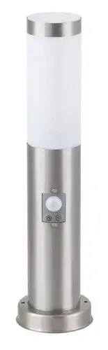 Rábalux 8267 Inox torch Kültéri állólámpa szatin króm-fehér E27 1x MAX 25, IP44 Biztonságos vásárlás