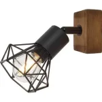 Outlet Rábalux 3137 Zeus Beltéri Spotlámpa tölgy-matt fekete E14 1x MAX 40, IP20