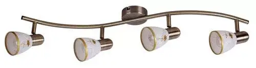 Expressz kézbesítés Rábalux 6359 Art flower Beltéri Spotlámpa bronz-fehér mintás E14 4x MAX 40, IP20