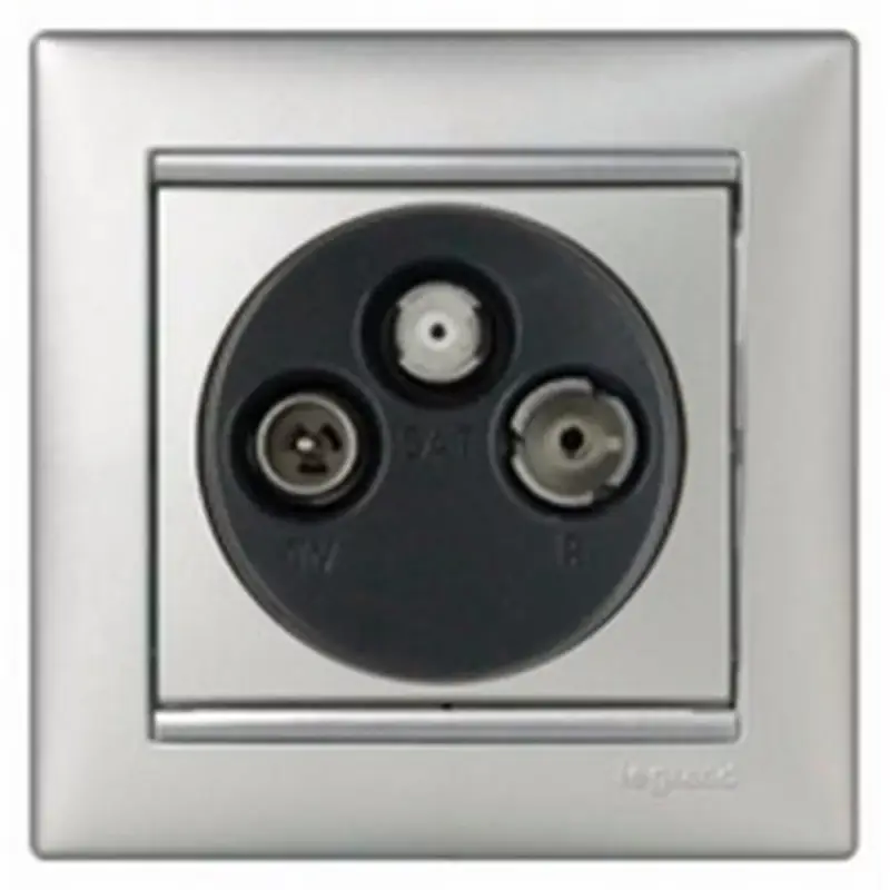 Legrand Valena TV-RD-SAT aljzat végz 1,5dB alumínium Legrand 770135 Expressz kézbesítés