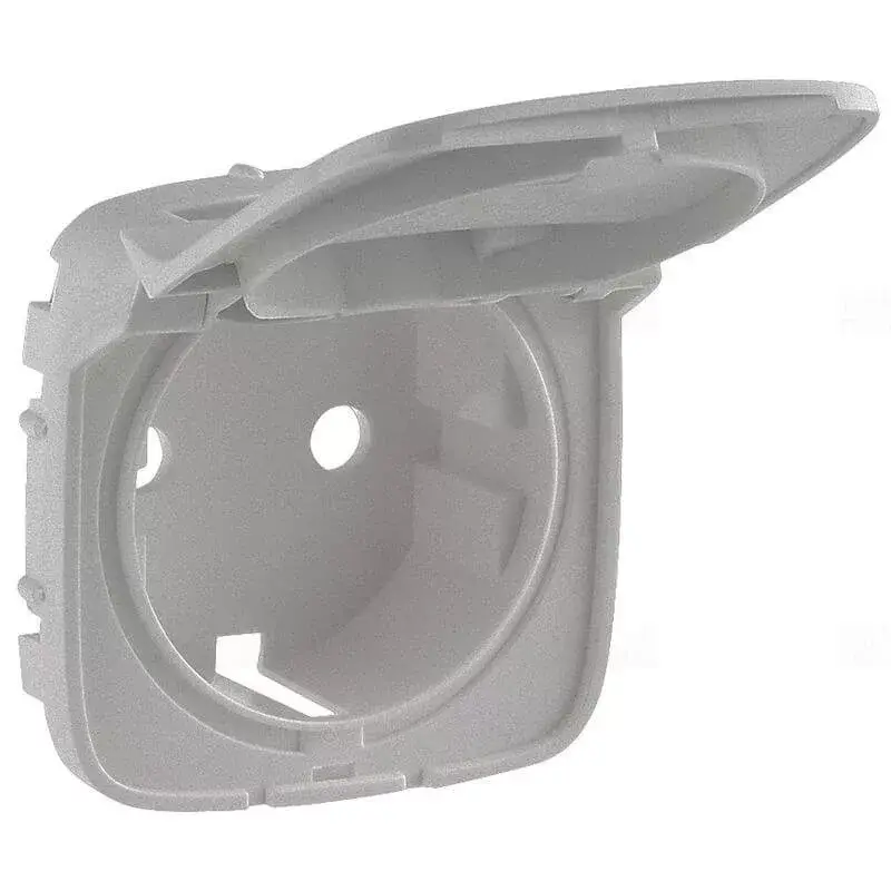 Legrand Valena Allure 2P+F csatlakozóaljzat burkolat csapófedéllel, alumínium Legrand 754847 Prémium