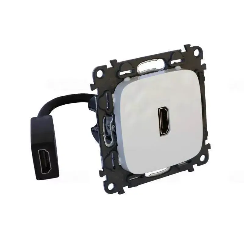 Ne maradj le Legrand Valena Allure Elővezetékelt HDMI 1.4 típusú csatlakozóaljzat, 15 cm kábellel szállítva, elefántcsont Legrand 755166