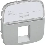 Legrand Valena Allure RJ11/RJ45 aljzat burkolat címketartóval, alumínium Legrand 755477 Biztonságos fizetés