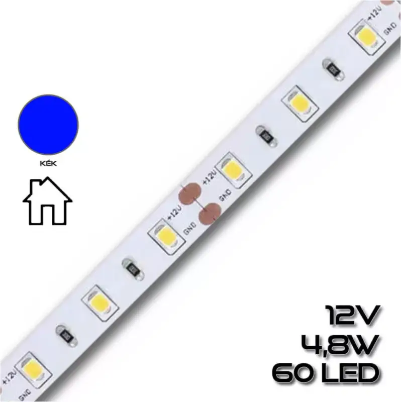 Akció LEDSZALAG 2835WN 60led/m IP20 színes 300lm 4,8W/m KÉK 70920