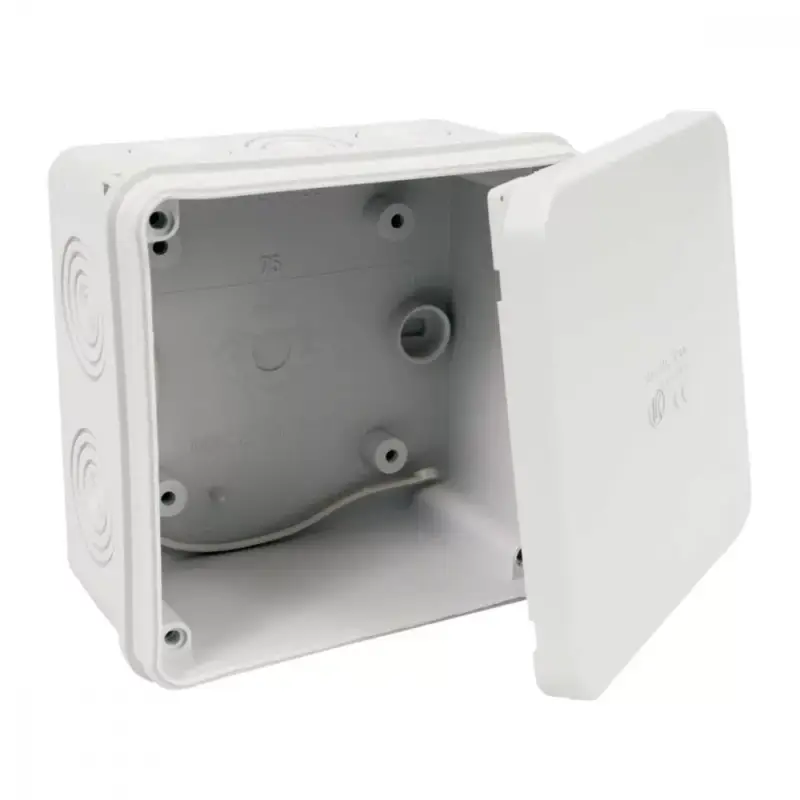 KOPOS Kötődoboz IP65 103x103mm világosszürke, halogénmentes PP (fedél), PE (test) 005.CS.K_KB Biztonságos fizetés