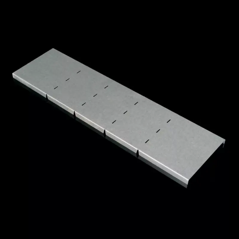 Exkluzív ajánlat KOPOS 90°-os süllyedő idom fedél rozsdamentes acél 250x50mm kábeltálcához, Rozsdamentes acél AISI 304, NIXVKO 90X50X250_IX