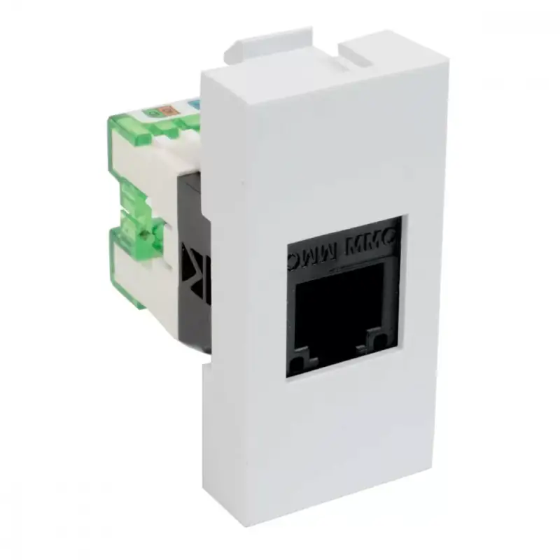 Népszerű KOPOS QUADRO moduláris RJ45 aljzat IP20, PVC, QD 45X22.5-RJ-45_HB