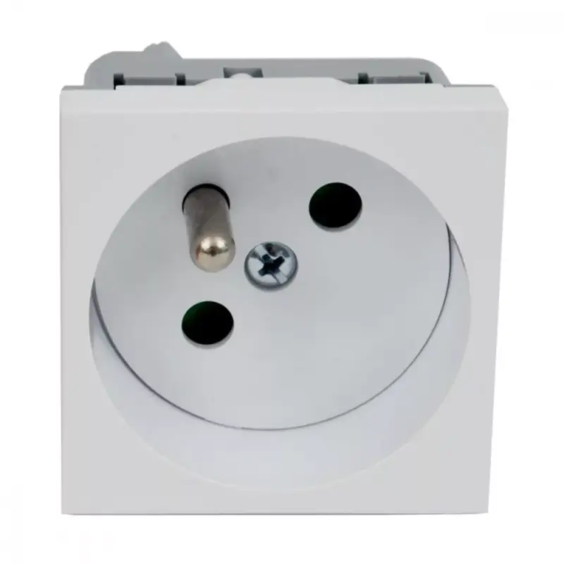Csak ma KOPOS QUADRO moduláris dugalj francia (PIN) földeléssel gyermekvédelemmel IP20, PVC, QP 45X45 C_HB