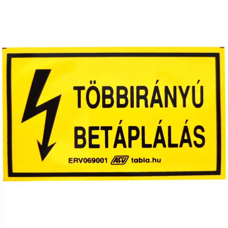 Kedvezmény Öntapadó vinil matrica 60x100mm sárga - TÖBBIRÁNYÚ BETÁPLÁLÁS