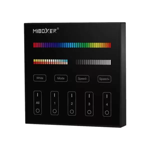 Szuper akció MiLight FUTB4B RGB+CCT fali vezérlő, távirányító, Mi-Light Smart panel Fekete