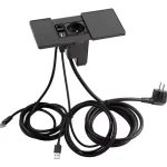 VersaPad 1x elektromos dugaszoló aljzat 1xUSB, 1xRJ45 fekete ASA 229468 Akció