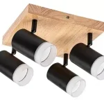 Rábalux 73124 Toras Spotlámpa tölgy-fekete GU10 4X MAX 5, IP20 Exkluzív ajánlat