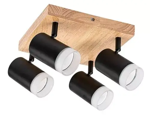 Rábalux 73124 Toras Spotlámpa tölgy-fekete GU10 4X MAX 5, IP20 Exkluzív ajánlat