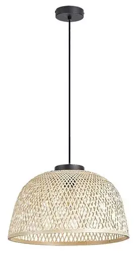 Kedvezményes ár Rábalux 72025 Rattan Függeszték fekete-natúr E27 1x MAX 25, IP20
