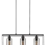 Rábalux 72033 Chadwick Függeszték fekete-füstszínű E27 3x MAX 25, IP20 Ne maradj le