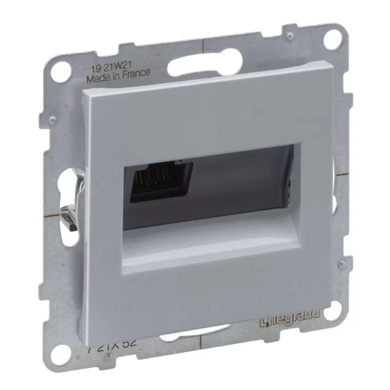 Korlátozott ajánlat Legrand Suno RJ45 Cat.6 UTP csatlakozóaljzat, alumínium, Legrand 721352